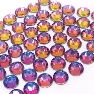 Blue volcano glass flatback rhinestones