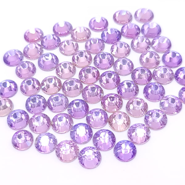 Light purple velvet glass flatback rhinestones