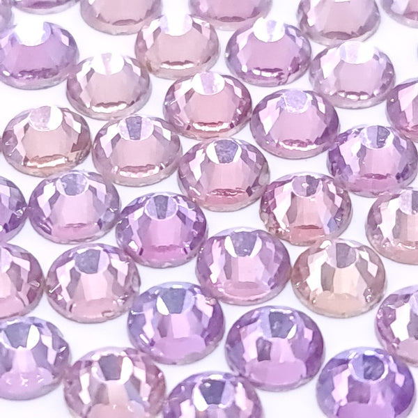 Light purple velvet glass flatback rhinestones