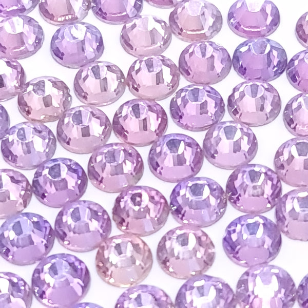 Light purple velvet glass flatback rhinestones