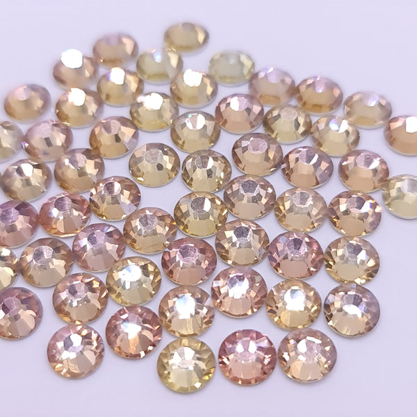 Silk light glass flatback rhinestones