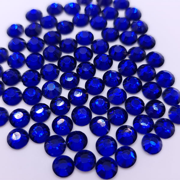 Cobalt Blue Flatback Non Hotfix Glass Rhinestones