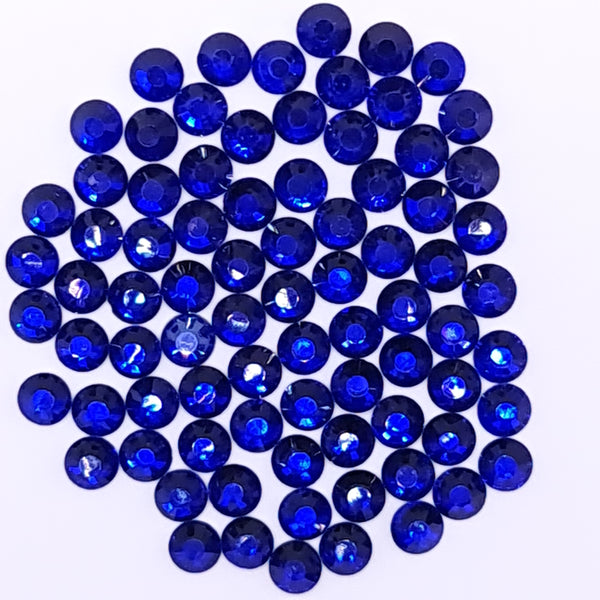 Cobalt Blue Flatback Non Hotfix Glass Rhinestones