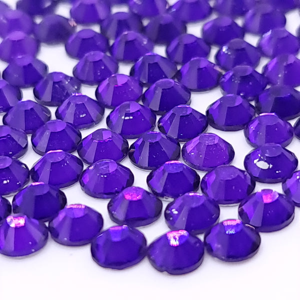 Purple Flatback Non Hotfix Glass Rhinestones