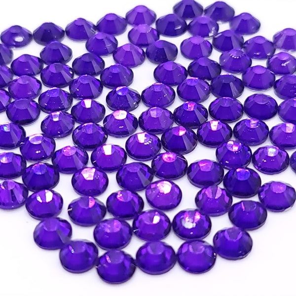 Purple Flatback Non Hotfix Glass Rhinestones