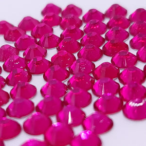 Hot Pink Flatback Non Hotfix Glass Rhinestones