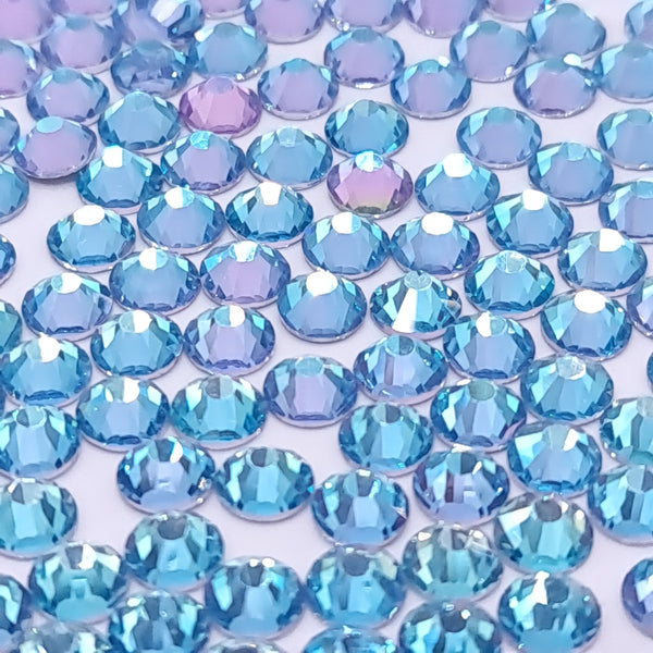 Frozen Blue Non-Hotfix Flatback Glass Rhinestones