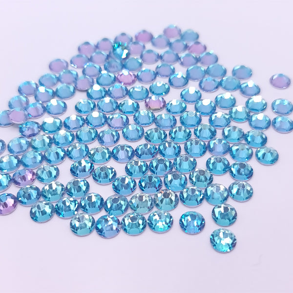 Frozen Blue Non-Hotfix Flatback Glass Rhinestones