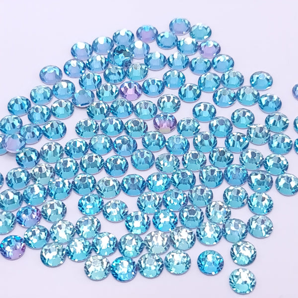 Frozen Blue Non-Hotfix Flatback Glass Rhinestones