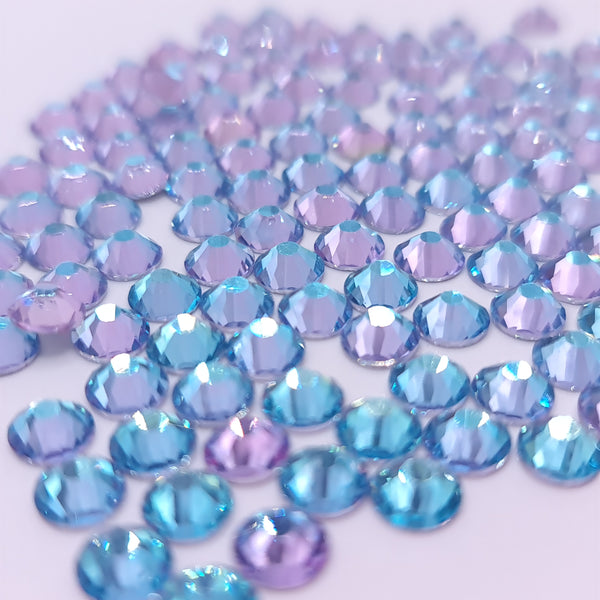 Frozen Blue Non-Hotfix Flatback Glass Rhinestones