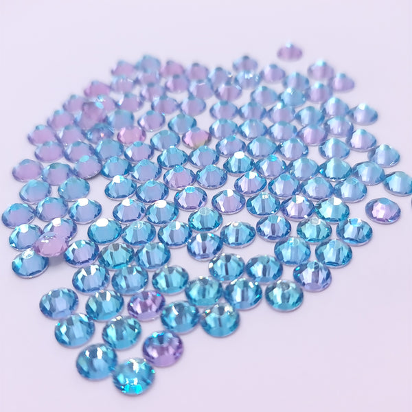 Frozen Blue Non-Hotfix Flatback Glass Rhinestones