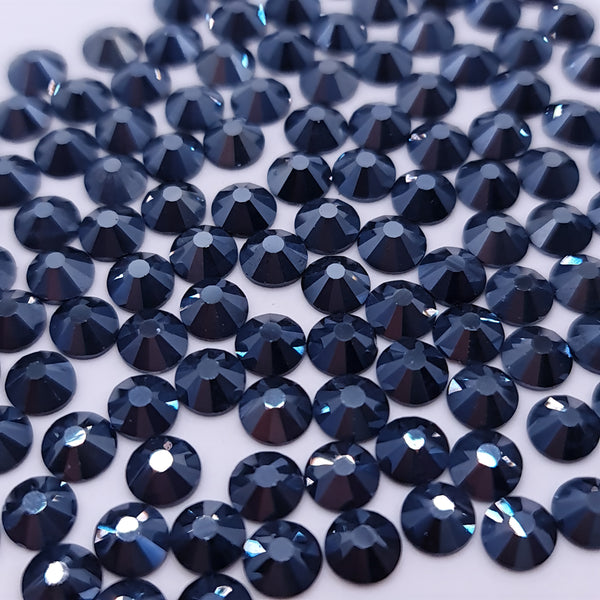 Jet Hematite Non Hotfix Flat Back Glass Rhinestones