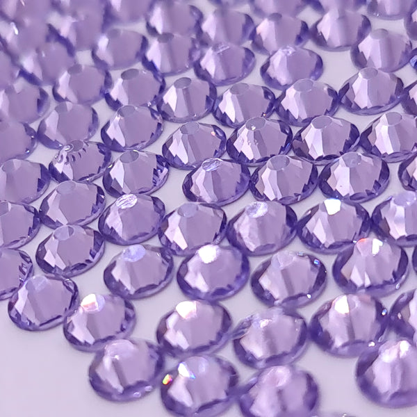 Light Violet Non Hotfix Flat Back Glass Rhinestones