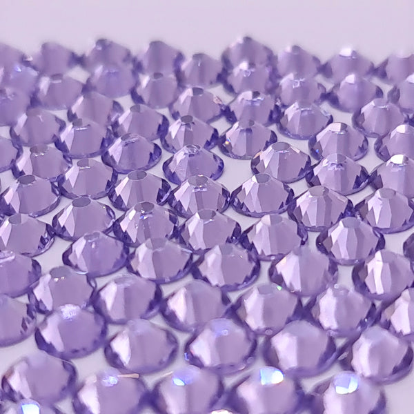 Light Violet Non Hotfix Flat Back Glass Rhinestones