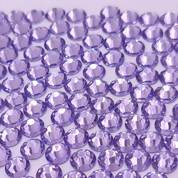 Light Violet Non Hotfix Flat Back Glass Rhinestones