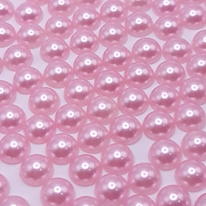 Light Pink Half Round Acrylic Pearls