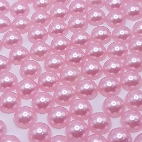 Light Pink Half Round Acrylic Pearls