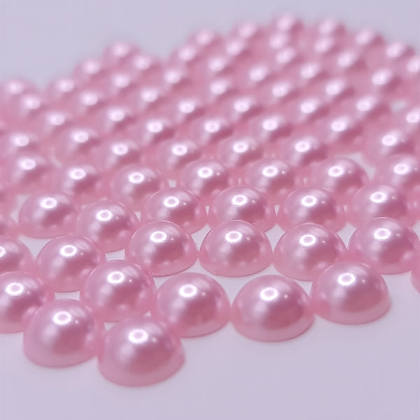 Light Pink Half Round Acrylic Pearls