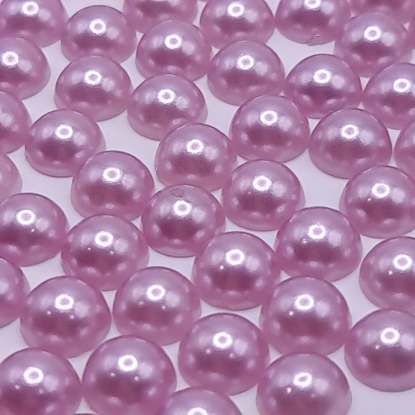 Mauve Half Round Acrylic Pearls