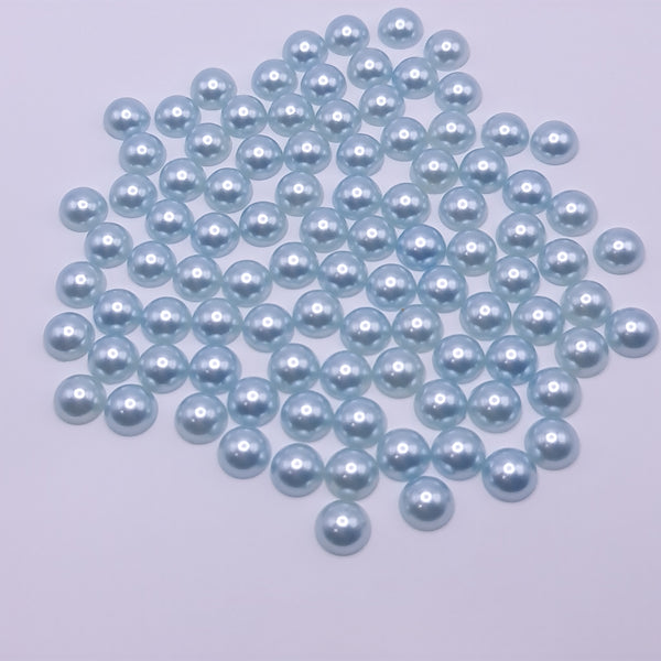 Light Dusty Blue Half Round Acrylic Pearls