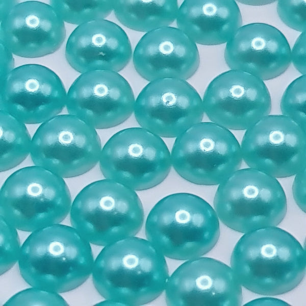 Turquoise acrylic flatback pearls