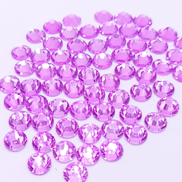 Lilac glass non hotfix flatback rhinestones