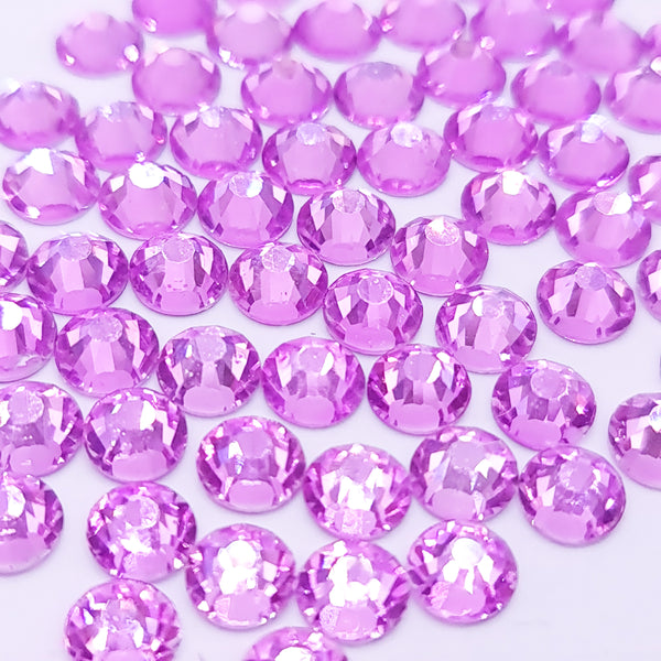 Lilac glass non hotfix flatback rhinestones