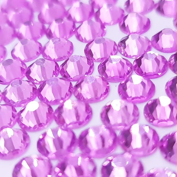 Lilac glass non hotfix flatback rhinestones