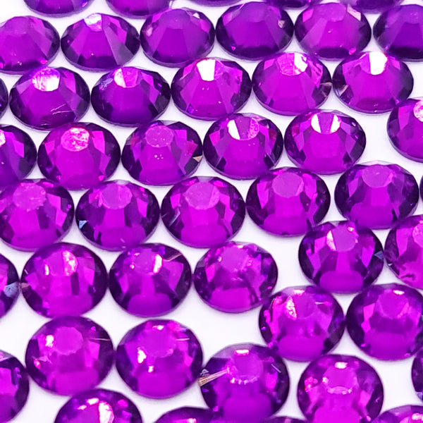 Violet Non-Hotfix Flatback Glass Rhinestones