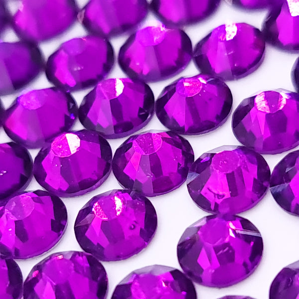 Violet Non-Hotfix Flatback Glass Rhinestones