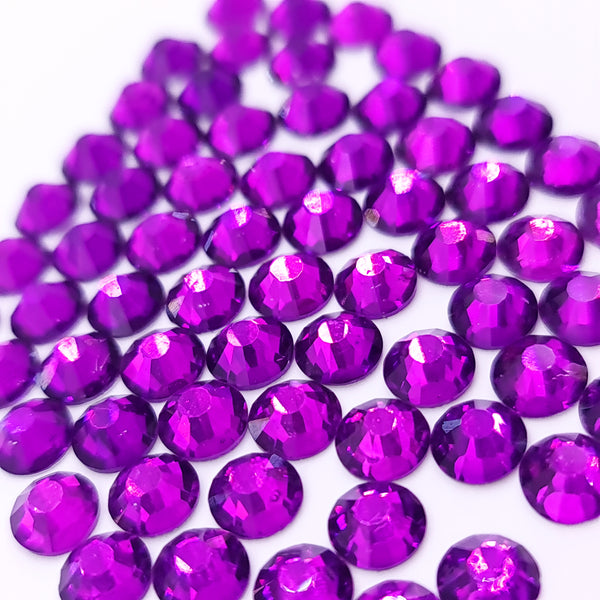 Violet Non-Hotfix Flatback Glass Rhinestones