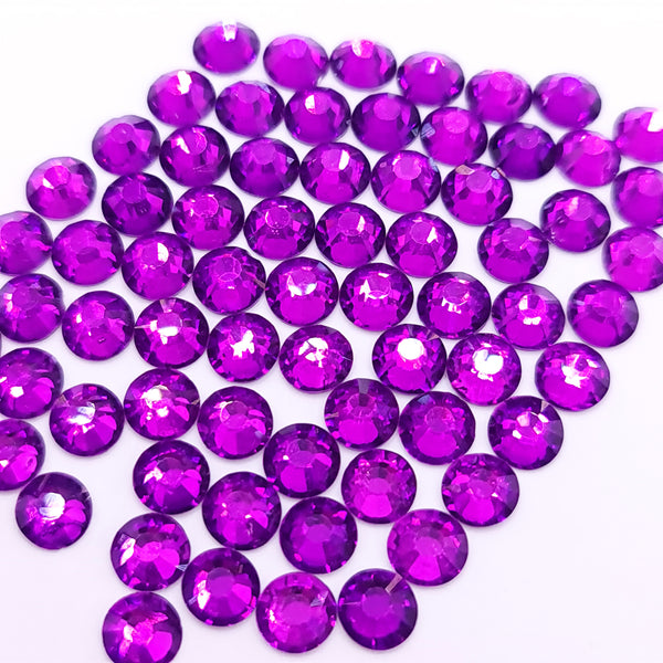 Violet Non-Hotfix Flatback Glass Rhinestones