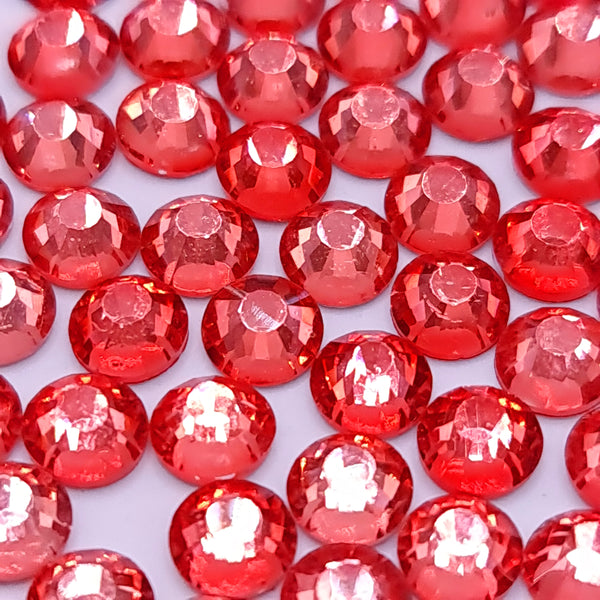 Padparadcha glass non hotfix flatback rhinestones