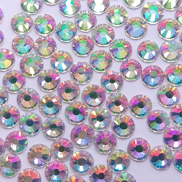 glitter pink glass non hotfix flatback rhinestones