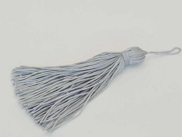 100mm Tassel Grey Blue