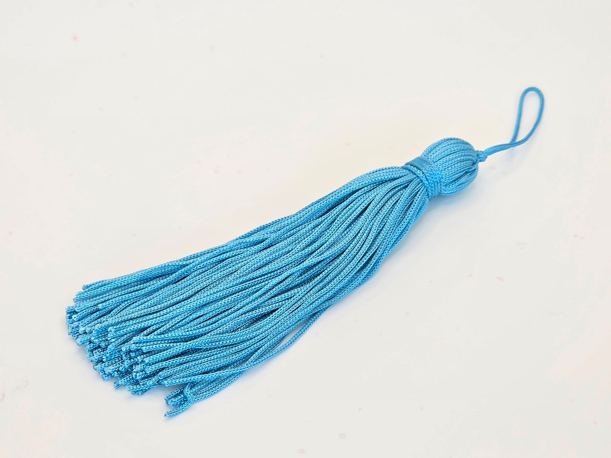 100mm Tassel Peacock Blue
