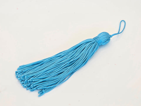 100mm Tassel Peacock Blue