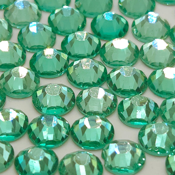 Aqua Green Non-Hotfix Flatback Glass Rhinestones