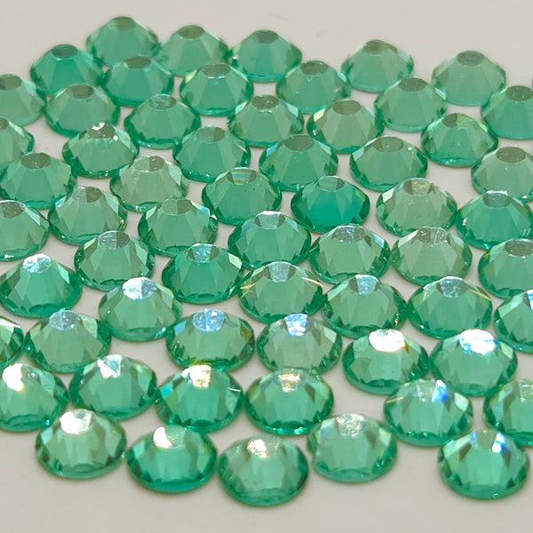 Aqua Green Non-Hotfix Flatback Glass Rhinestones