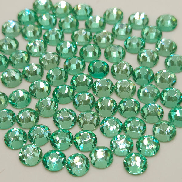 Aqua Green Non-Hotfix Flatback Glass Rhinestones