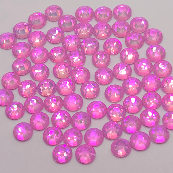 Shiny Baby Pink Non-Hotfix Flatback Glass Rhinestones