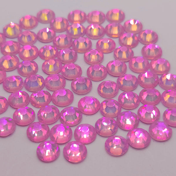 Shiny Baby Pink Non-Hotfix Flatback Glass Rhinestones