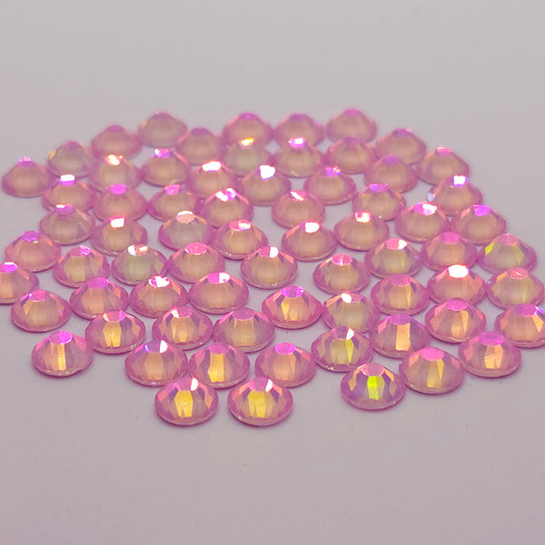 Shiny Baby Pink Non-Hotfix Flatback Glass Rhinestones