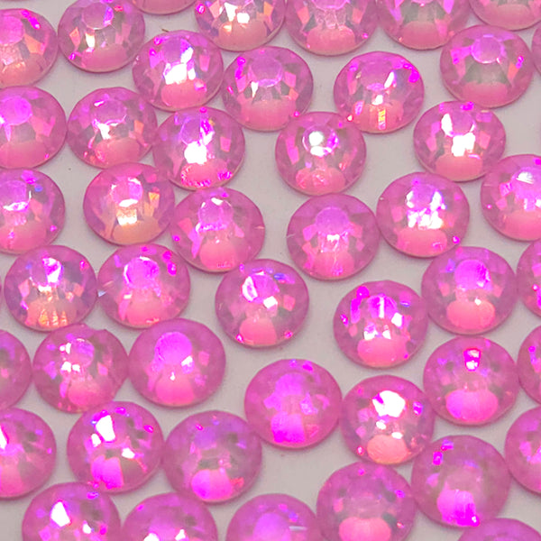 Shiny Baby Pink Non-Hotfix Flatback Glass Rhinestones