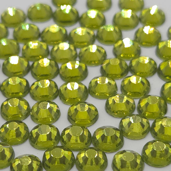 Chrysolite Non-Hotfix Flatback Glass Rhinestones