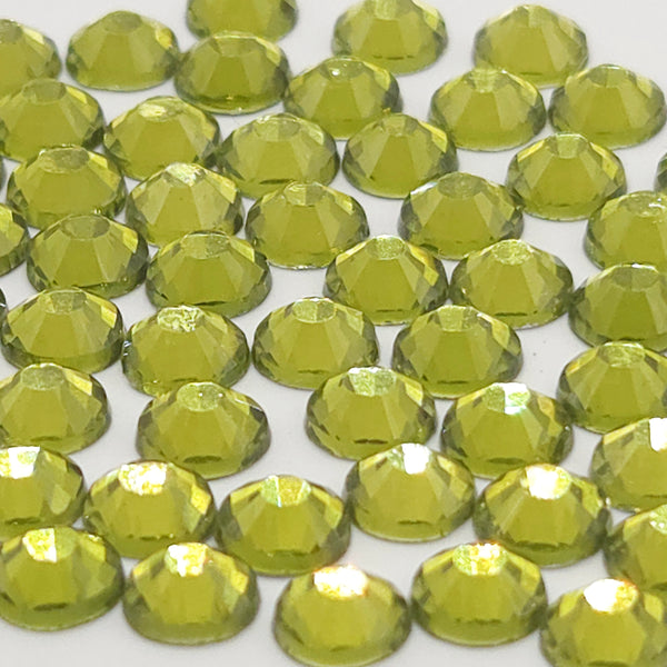 Chrysolite Non-Hotfix Flatback Glass Rhinestones