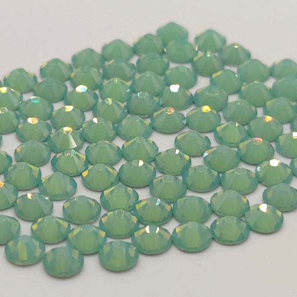 Green Opal Non-Hotfix Flatback Glass Rhinestones