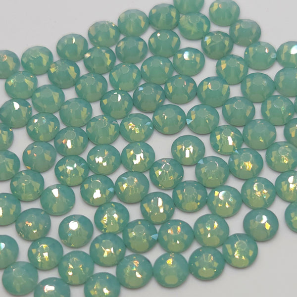Green Opal Non-Hotfix Flatback Glass Rhinestones