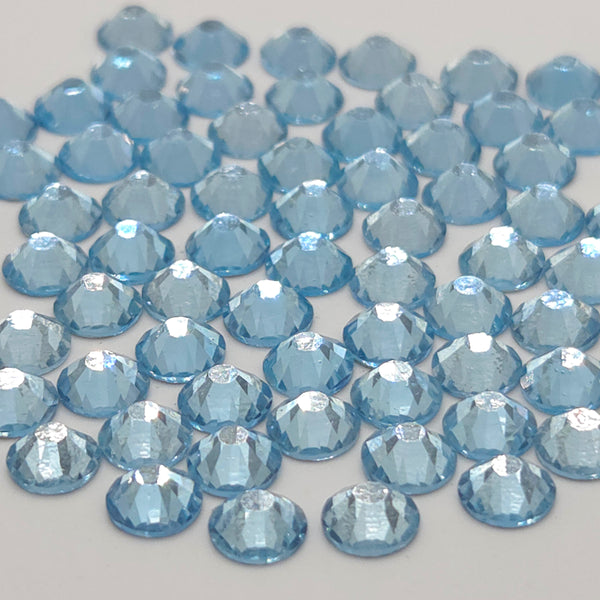 Ice Blue Non-Hotfix Flatback Glass Rhinestones