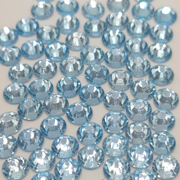 Ice Blue Non-Hotfix Flatback Glass Rhinestones